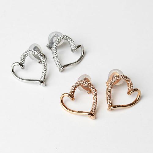 ＜アビステ＞オープンハートデザインイヤリング