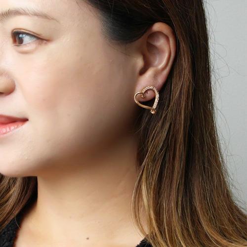 ＜アビステ＞オープンハートデザインイヤリング