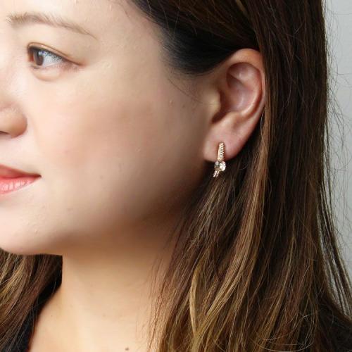 ＜アビステ＞ハーフフープイヤリング