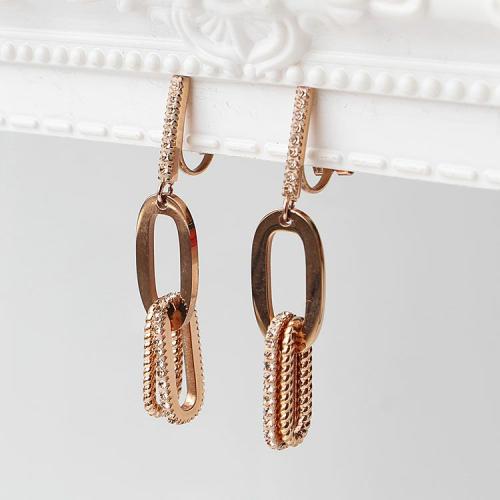 ＜アビステ＞チェーンデザインイヤリング