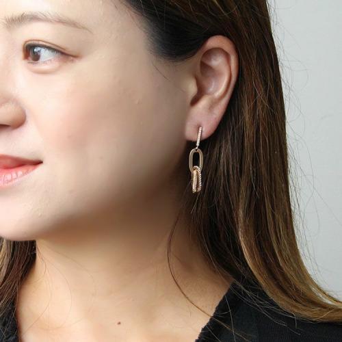 ＜アビステ＞チェーンデザインイヤリング