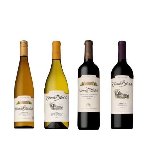 【送料当社負担】ワシントン州を代表する生産者「シャトー・サンミッシェル」の品種別赤白4本セット