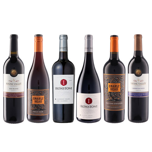 【送料当社負担】アメリカワイン品種別飲み比べ赤ワイン6本セット