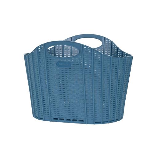 ＜清水産業＞折りたためるランドリーバスケット　ラタン　38L