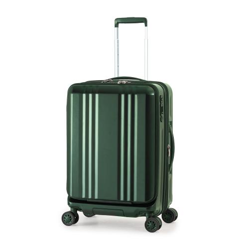 ＜A.L.I＞デカかるEdge2 フロントオープン 拡張機能搭載 ジッパーハードキャリー 55L（+10）