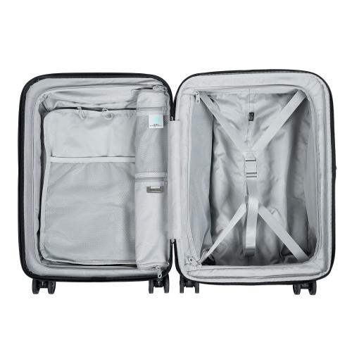 ＜A.L.I＞Pitaflat ワンタッチフロントオープン 拡張機能搭載 ジッパーハードキャリー 37L（+7）