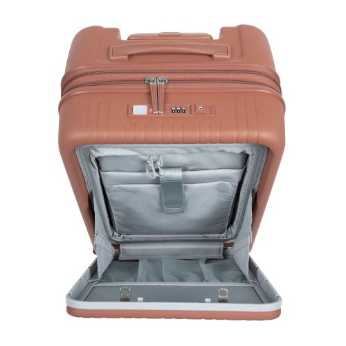 ＜A.L.I＞Pitaflat ワンタッチフロントオープン 拡張機能搭載 ジッパーハードキャリー 37L（+7）