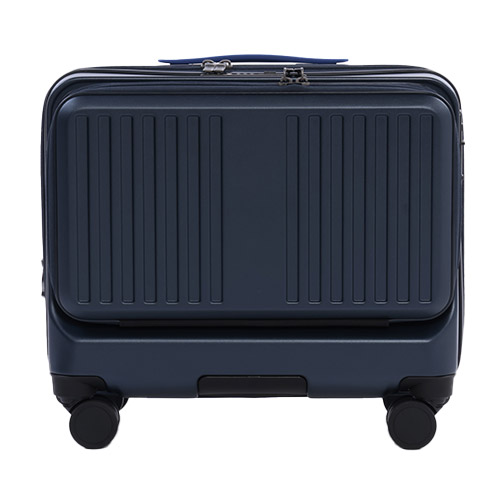 ＜ANAオリジナル＞フロントオープン 横型ビジネスキャリー（36L）機内持ち込み可 ネイビー