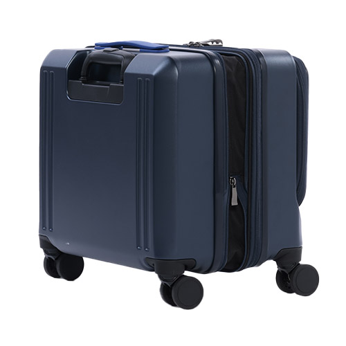 ＜ANAオリジナル＞フロントオープン 横型ビジネスキャリー（36L）機内持ち込み可 ネイビー