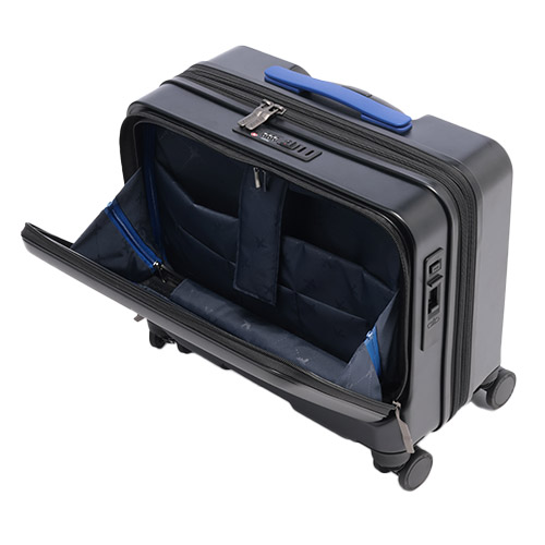 ＜ANAオリジナル＞フロントオープン 横型ビジネスキャリー（36L）機内持ち込み可 ブラック