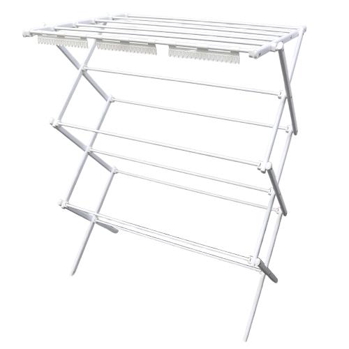 ＜LIV PLUS＞Quick Lock 平干しもできる コンパクトスタンド物干し（小物干しパーツ3個付）