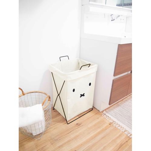 ＜オカトー＞miffy折り畳めるバスケット横型 顔だけミッフィー