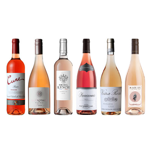 【送料当社負担】春の食卓を彩る華やかなロゼカラー！フランス、スペイン産ロゼワイン6本セット