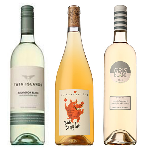 【送料当社負担】彩りあざやか　白・ロゼ・オレンジ三色セット