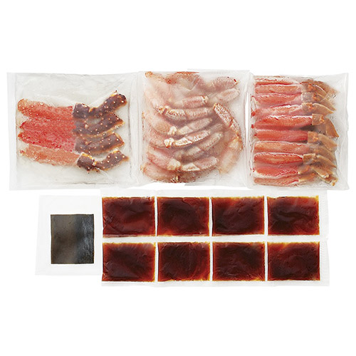 かにしゃぶ３種食べ比べ