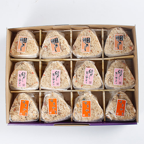 九州おにぎり倶楽部（みつせ鶏・鯛めし・すき焼きおにぎり）