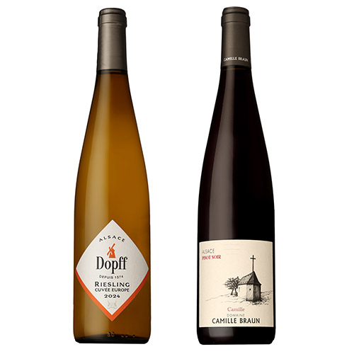 春の食材にぴったり　やさしい味わいのアルザスワイン　赤白2本セット