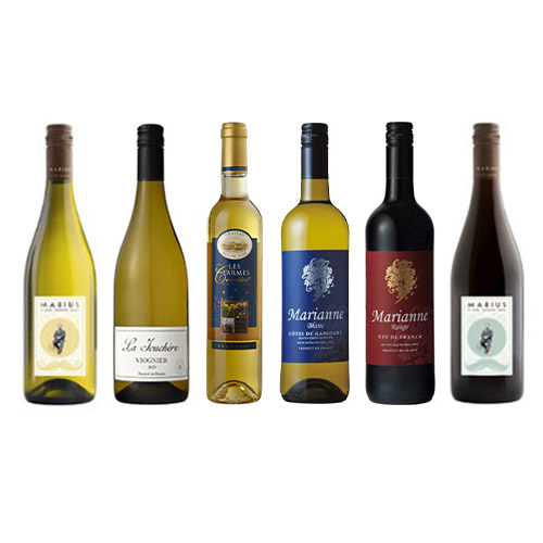 【送料当社負担】母の日に贈りたい！甘口デザートワインが入った果実味たっぷり南フランス赤白6本セット