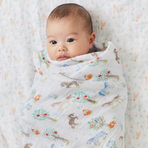 ＜aden + anais＞おくるみスワドル/イヤーオブザホース・うま/3枚