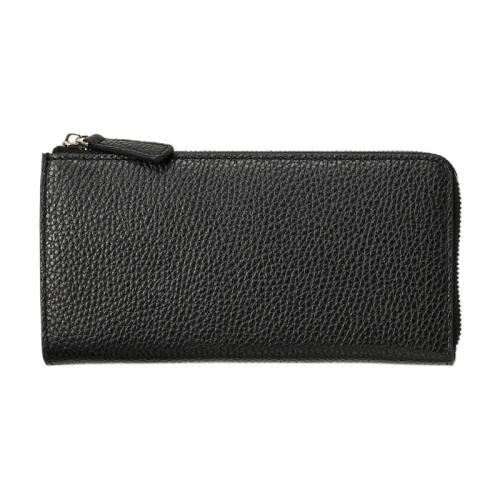 ＜ミラグロ＞イタリアンシュリンクレザー・L字ファスナースリムウォレット