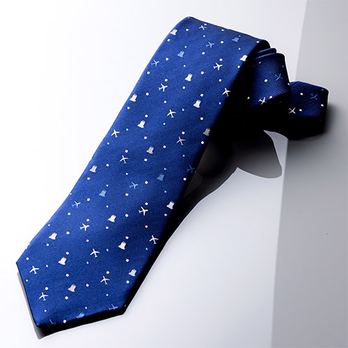 ＜ANAオリジナル＞LANVIN COLLECTION for ANA モチーフ小紋柄タイ ロイヤルブルー