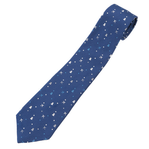 ＜ANAオリジナル＞LANVIN COLLECTION for ANA モチーフ小紋柄タイ ロイヤルブルー