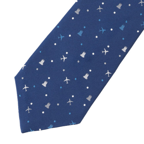 ＜ANAオリジナル＞LANVIN COLLECTION for ANA モチーフ小紋柄タイ ロイヤルブルー