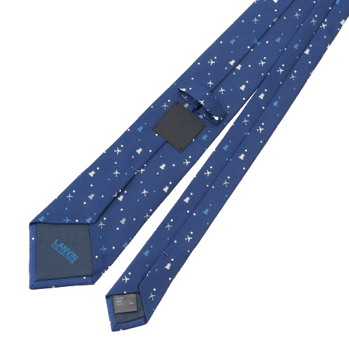 ＜ANAオリジナル＞LANVIN COLLECTION for ANA モチーフ小紋柄タイ ロイヤルブルー