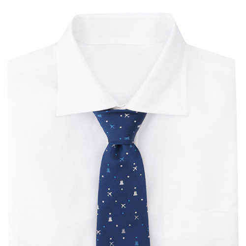 ＜ANAオリジナル＞LANVIN COLLECTION for ANA モチーフ小紋柄タイ ロイヤルブルー