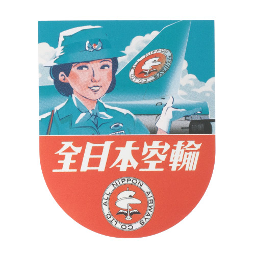 ＜ANAオリジナル＞レトロモチーフ ステッカー5枚セット（モヒカンブルー）