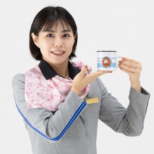 ＜ANAオリジナル＞レトロモチーフ マグカップ（モヒカンブルー）