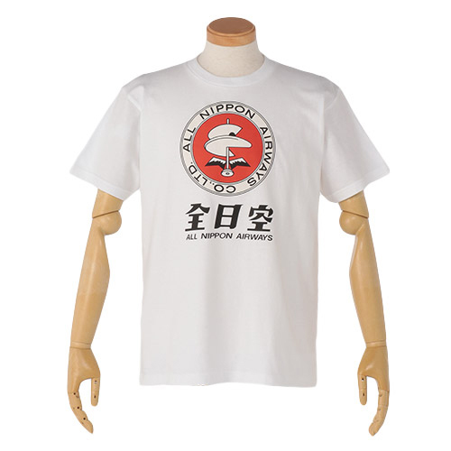 ＜ANAオリジナル＞レトロモチーフ Tシャツ 白（ダヴィンチマーク）