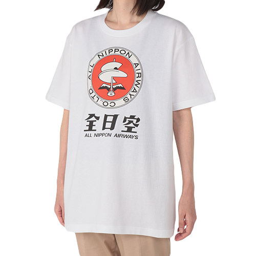 ＜ANAオリジナル＞レトロモチーフ Tシャツ 白（ダヴィンチマーク）