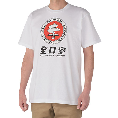 ＜ANAオリジナル＞レトロモチーフ Tシャツ 白（ダヴィンチマーク）