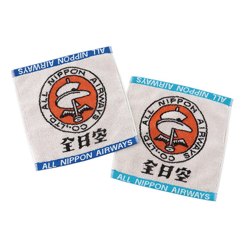 ＜ANAオリジナル＞レトロモチーフ 今治ジャカードタオルハンカチ2枚セット