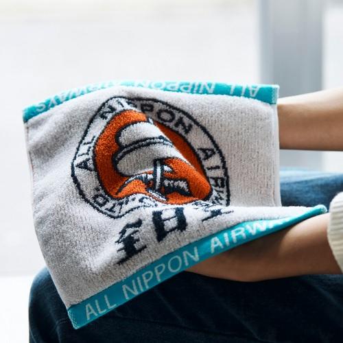 ＜ANAオリジナル＞レトロモチーフ 今治ジャカードタオルハンカチ2枚セット