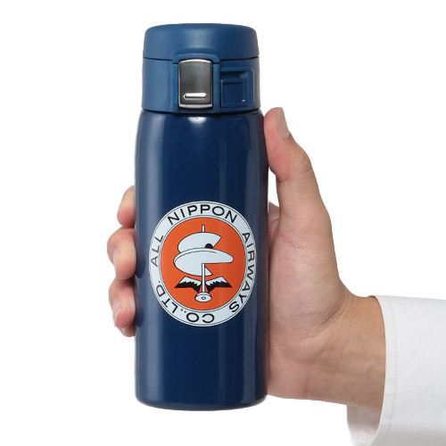 ＜ANAオリジナル＞レトロモチーフ ワンプッシュボトル（ネイビー）