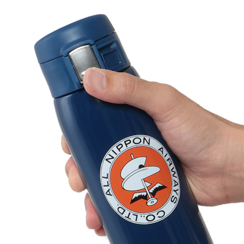 ＜ANAオリジナル＞レトロモチーフ ワンプッシュボトル（ネイビー）