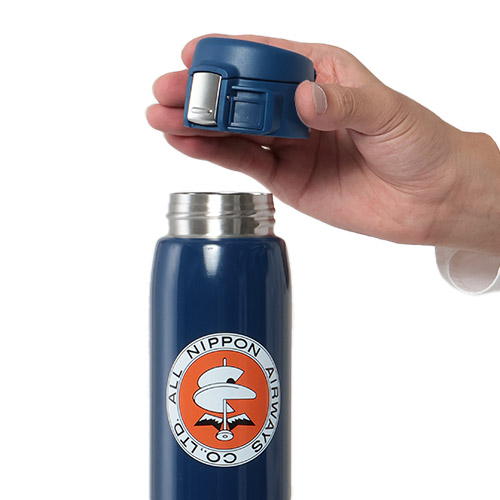 ＜ANAオリジナル＞レトロモチーフ ワンプッシュボトル（ネイビー）