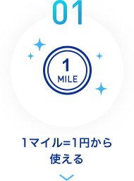 01 1マイル=1円から使える