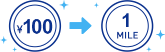 ￥100 → 1 MILE
