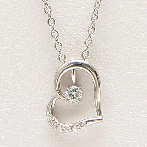 ダイヤモンドオープンハート3ウェイペンダント