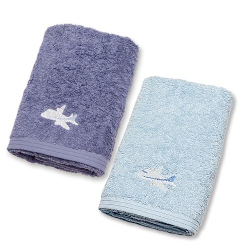 ＜ホットマン＞ANAショッピングオリジナル飛行機刺繍入り　タオルセット（ハンドタオル２枚）