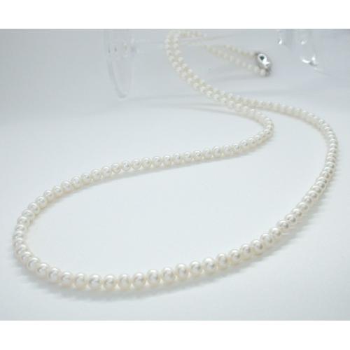 ＜グランブルー＞ベビーパールロングネックレス