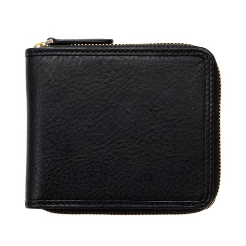 ＜ANON＞バケッタレザー・ラウンドファスナー二つ折り財布