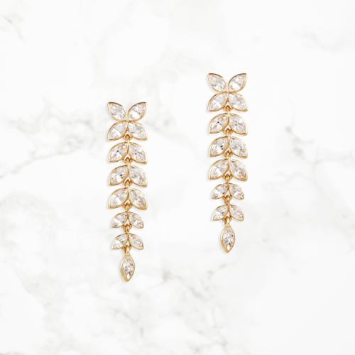 ＜グロッセ グラッセ＞COCKTAIL ロングピアス ゴールド