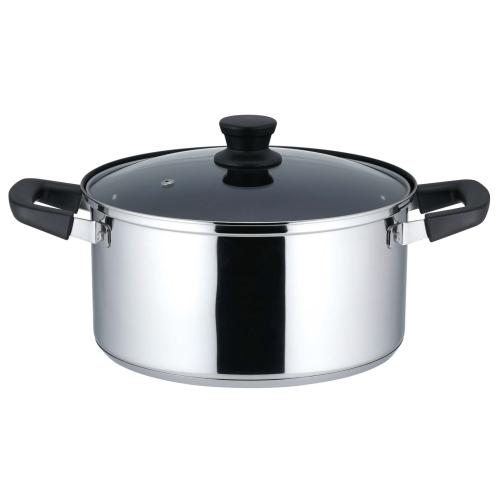 ＜ベストコ＞リンピオ ステンレス3層底ふっ素樹脂加工IHキャセロール24cm