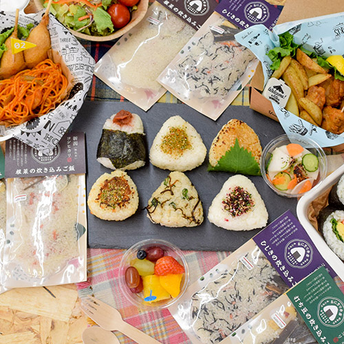 セキカワの新潟産コシヒカリの炊き込みご飯セット※　【注染手ぬぐい付】