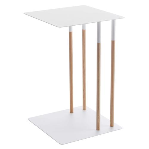 ＜山崎実業＞差し込みサイドテーブル　プレーン