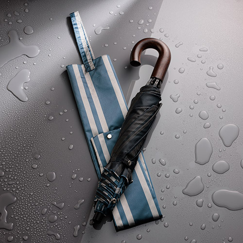 ＜ANA FINDS＞Ramuda レジメンタルストライプ 2WAY折りたたみ傘